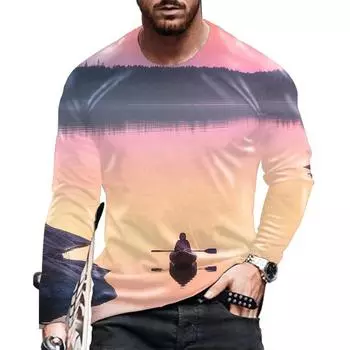 Мужская футболка с длинным рукавом, повседневная футболка, верхняя часть, футболка весна-осень, мужские футболки больших размеров S