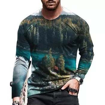 Мужская футболка с длинным рукавом, повседневная футболка, верхняя часть, футболка весна-осень, мужские футболки больших размеров S