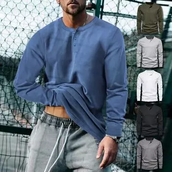 Мужская футболка с длинными рукавами для отдыха на весну и осень, европейская и американская мужская базовая рубашка с длинными рукавами, рубашка-поло для мужчин S темно-серого