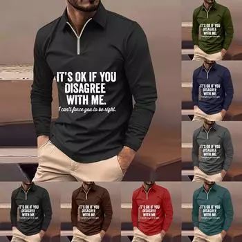 Мужская футболка с длинными рукавами, модная повседневная футболка соответствующего цвета L