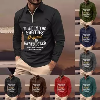 Мужская футболка с длинными рукавами, модная повседневная футболка соответствующего цвета XXL