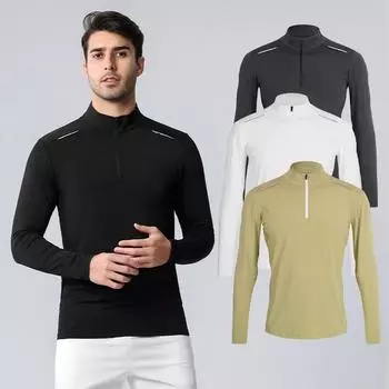 Мужская футболка с длинными рукавами, топ для занятий йогой, фитнесом, свитера, одежда для гольфа, толстовка для марафона, футболка для бега, легкая атлетика XS чёрный