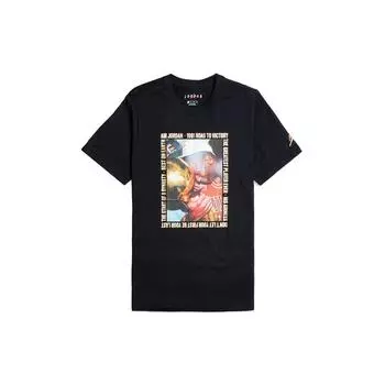 Мужская футболка с фотопринтом Air Jordan Remastered, черные AT8936-010 S