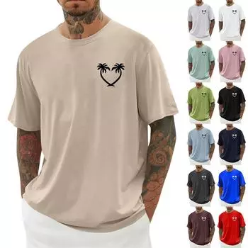 Мужская футболка с гавайским принтом, мужской свободный повседневный топ с короткими рукавами XXXXL