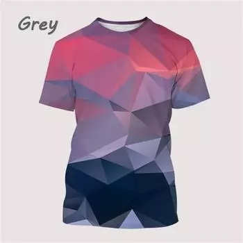 Мужская футболка с геометрическим графическим принтом, футболка с короткими рукавами и круглым вырезом, абстрактные топы, свободная повседневная мужская уличная одежда свободного покроя Ropa Hombre 2XS