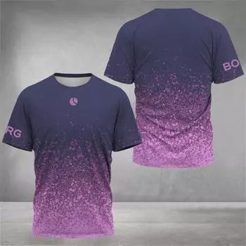 Мужская футболка с градиентным цветом Свободная футболка Повседневная уличная одежда с коротким рукавом Пуловеры Топы оверсайз Футболки Различные варианты XS