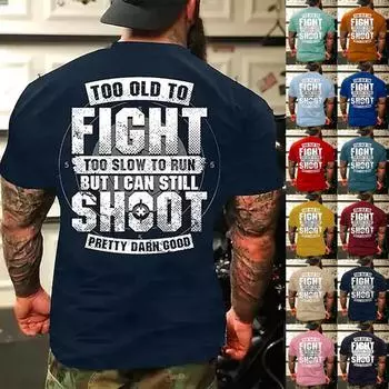 Мужская футболка с графическим текстом и 3D-печатью, уличная повседневная одежда с коротким рукавом и принтом на пуговицах, базовая одежда L бежевый