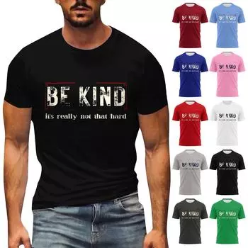 Мужская футболка с графическим текстом Pool3D печать Уличная повседневная одежда с короткими рукавами и принтом Базовая одежда L чёрный