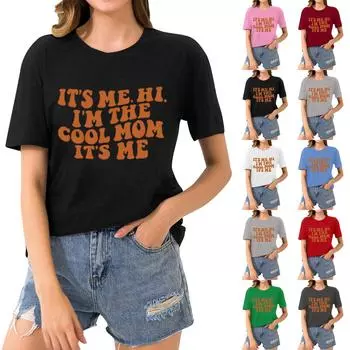 Мужская футболка с графическим текстом, пулом, 3D-печатью, уличная повседневная одежда с короткими рукавами и принтом, базовая одежда L чёрный