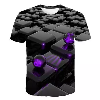 Мужская футболка с индивидуальным графическим рисунком и принтом с абстрактным узором, футболки с короткими рукавами, топы, летняя повседневная уличная футболка с круглым вырезом S