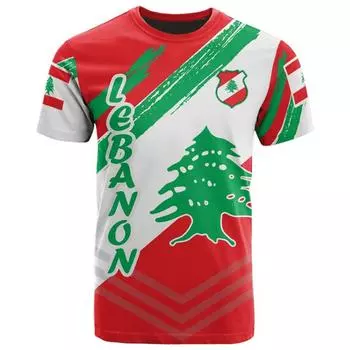 Мужская футболка с изображением флага Ливана, камуфляжная одежда с ливанским гербом, летняя уличная мода, свободные топы с коротким рукавом S