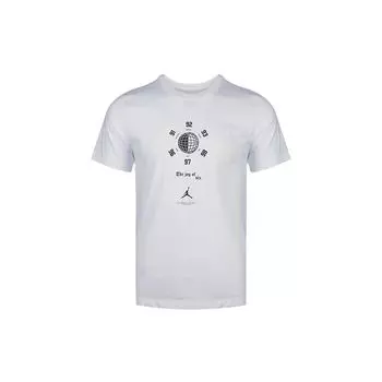 Мужская футболка с коротким рукавом Air Jordan 6 Championship Love Basketball, белые топы AT8928-100 XXXL