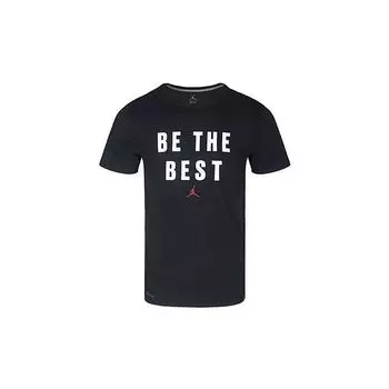 Мужская футболка с коротким рукавом Air Jordan Be The Best с буквенным принтом, черные 886121-010 XXL