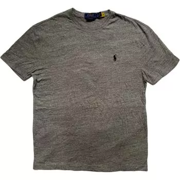 Мужская футболка с коротким рукавом и круглым вырезом с принтом Big Pony Polo Ralph Lauren Серая 710929625-003 S