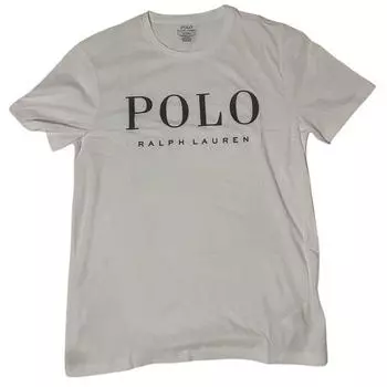 Мужская футболка с коротким рукавом и круглым вырезом, однотонная, с принтом логотипа Polo Ralph Lauren, белая MNPOTSH1N820604-100 XS