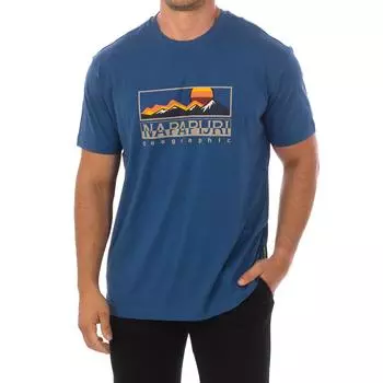 Футболка мужская с короткими рукавами и круглым вырезом NP0A4GM4 S синий