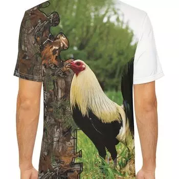 Мужская футболка с коротким рукавом и круглым вырезом с 3D-цифровым рисунком петуха, футболки для мужчин, стильные и крутые топы для летней уличной одежды и активного отдыха S