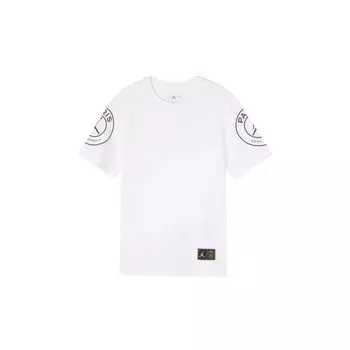 Мужская футболка с коротким рукавом и принтом логотипа Jordan Paris Saint-Germain, белые CK9780-100 L