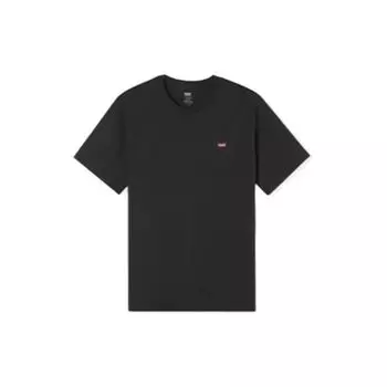 Мужская футболка с коротким рукавом и вышитым логотипом Levis, черная 56809-0025