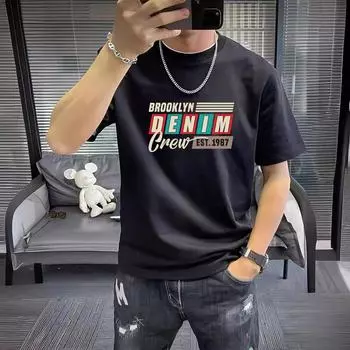 Мужская футболка с коротким рукавом из чистого хлопка в стиле ретро - 100% хлопок XXL