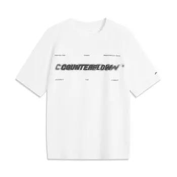 Мужская футболка с коротким рукавом Li Ning CF Comfort Cool с антибактериальным эффектом, стандартная, белая ATSV191-4 S