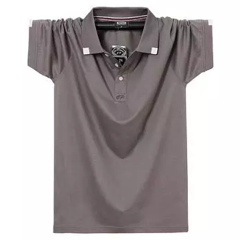 Мужская футболка с коротким рукавом Мужская повседневная рубашка поло из хлопка с коротким рукавом Деловая повседневная рубашка поло из хлопка с лацканами и коротким рукавом M чёрный