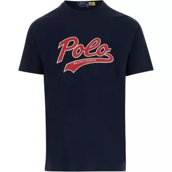 Мужская футболка с коротким рукавом Polo Ralph Lauren с логотипом-буквой, топы, темно-синий 710964477-003 L