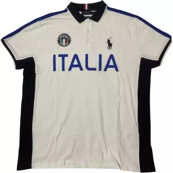 Мужская футболка с коротким рукавом Polo Ralph Lauren с вышитым логотипом, топы, белая 710700485-001 XL