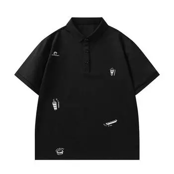 Мужская футболка с коротким рукавом, повседневная, деловая, свободная, удобная, приятная для кожи, дышащая, рубашка поло 8XL белый