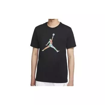 Мужская футболка с коротким рукавом с большим логотипом Air Jordan Dazzling, черная DB3700-010 XS