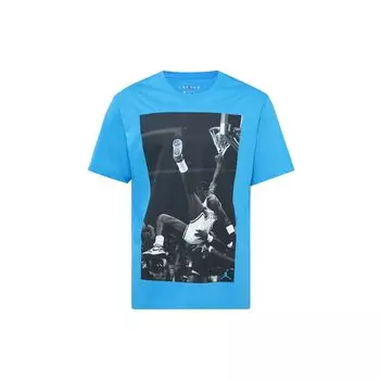 Мужская футболка с коротким рукавом с фотопринтом Air Jordan Hangtime, синие топы AQ3709-433 S