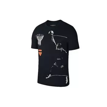 Мужская футболка с коротким рукавом с графическим принтом Air Jordan, черная CD9714-010 S