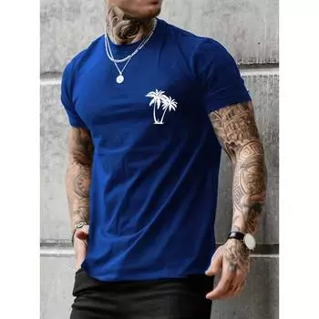 Мужская футболка с коротким рукавом, свободный топ, БОЛЬШИЕ РАЗМЕРЫ S