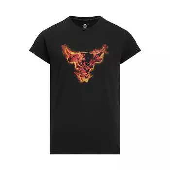 Мужская футболка с коротким рукавом Under Armour Project Rock с животным принтом, черная 1389940-001 XL