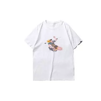 Мужская футболка с короткими рукавами и мультяшным принтом Vans Asian Artist Collaboration, белые топы VN0A4P5JWHT M