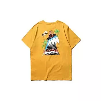 Мужская футболка с короткими рукавами и принтом Vans Asia Artist Collab Edition, желтые VN0A4RAY50X L