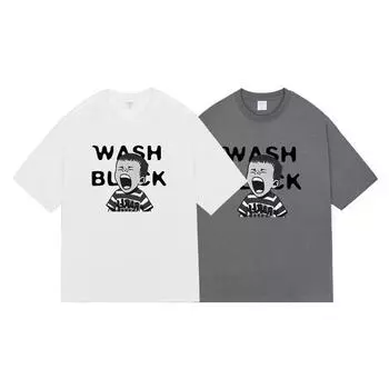 Мужская футболка с короткими рукавами и принтом American Retro Shouting для мужчин и женщин S белый