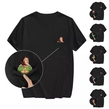 Мужская футболка с короткими рукавами и забавным принтом, однотонная футболка с круглым вырезом