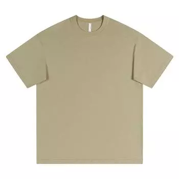 Мужская футболка с короткими рукавами, крутая шелковая хлопковая толстовка, летняя модная брендовая однотонная свободная футболка Dopamine для мужчин S