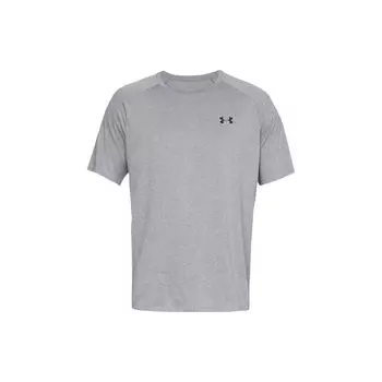 Мужская футболка с короткими рукавами Under Armour Tech 2.0 Solid Logo Training, светло-серая 1326413-036 S