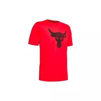 Мужская футболка с короткими рукавами Under Armour Project Rock Bull с графическим принтом Mesa-Red 1351582-608 L