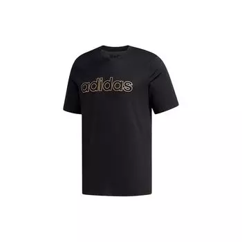 Мужская футболка с круглым вырезом Adidas Essentials, черная FM3441 S