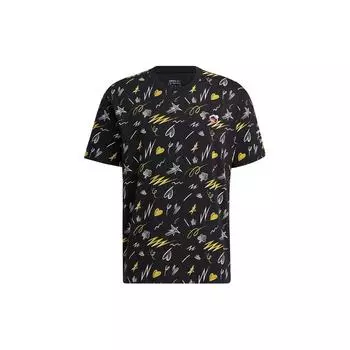 Мужская футболка с круглым вырезом Adidas Neo Disney Print, черная HF0458 S