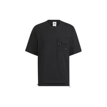 Мужская футболка с круглым вырезом Adidas Originals Trefoil, черные топы HE6616 S