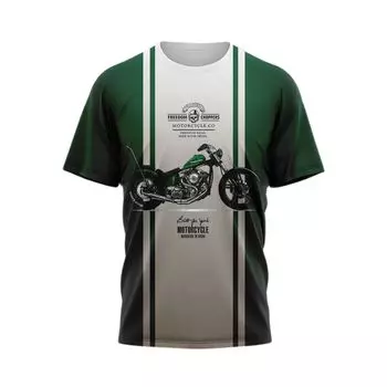 Мужская футболка с круглым вырезом для беговых мотоциклов, летняя модная свободная мотоциклетная мужская футболка с короткими рукавами, топ XS бежевый