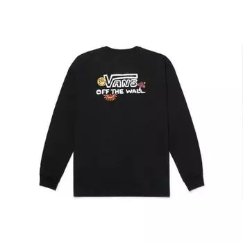 Мужская футболка с круглым вырезом и длинными рукавами Vans Back, черные VN0A5H86BLK M
