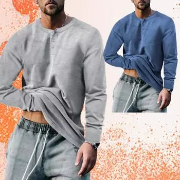 Мужская футболка с круглым вырезом и длинными рукавами, весна-осень, свободный свитер, повседневная однотонная футболка S темно-серого