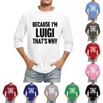 Мужская футболка с круглым вырезом и рукавом семь четвертей, мужская повседневная свободная футболка с рукавом семь четвертей XXXXL синий