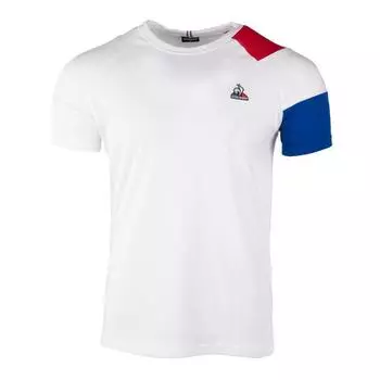 Мужская футболка с круглым вырезом и трехцветными рукавами LE COQ SPORTIF