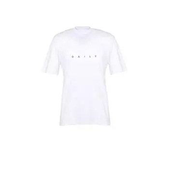 Мужская футболка с круглым вырезом на каждый день с надписями, белая